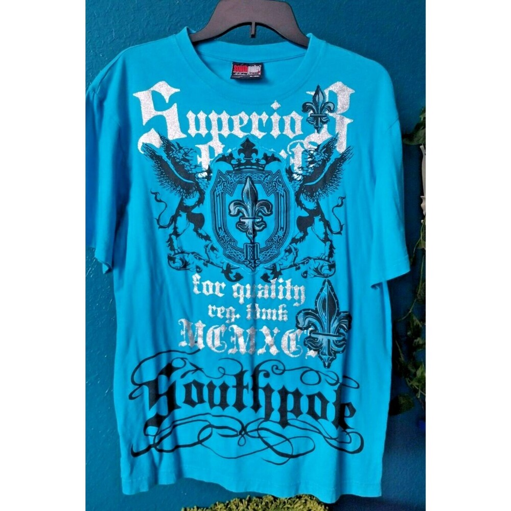 Vintage Y2K Southpole Superior Goth Blue T-Shirt XL Mens